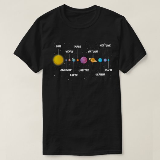 名前を持つ惑星 Tシャツ (デザイン正面)