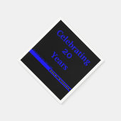 名前を持つ薄いブルーライン警察の退職 スタンダードカクテルナプキン (角)