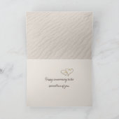 名前を持つ記念日ビーチハート カード (内部)