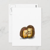 名前を指定して個人用設定 – ハグイングヘッジホグ ポストカード (正面/裏面)