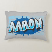 名前を書け落書きロゴレンガの絵を描壁 アクセントクッション (裏面)