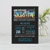 名前を書け落書きロゴレンガの絵を描壁 招待状 (スタンド正面)