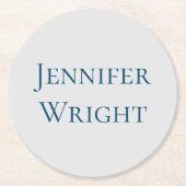 名前を標準で置き換えクラシカルる ラウンドペーパーコースター (正面)