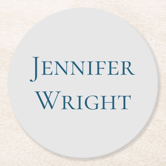 名前を標準で置き換えクラシカルる ラウンドペーパーコースター (正面)