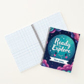 名前を編集できるギャラクシー スワール ノートブック (内部)