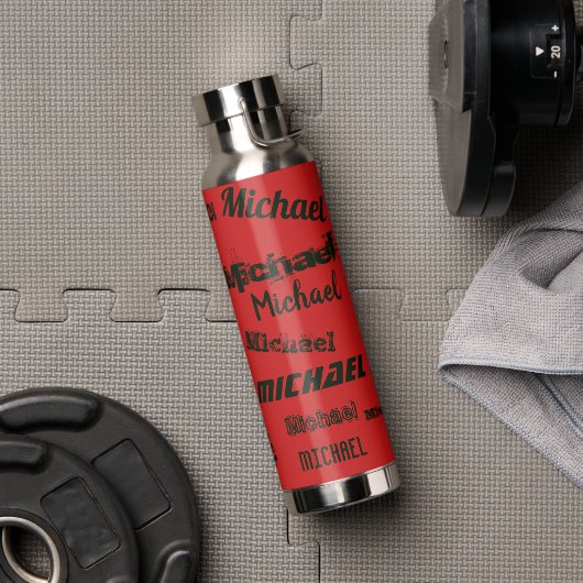 名前を繰り返すとおもしろいギフトが熱くなる ウォーターボトル (ジム)