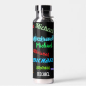 名前を繰り返すとおもしろいギフトが熱くなる ウォーターボトル (左面)