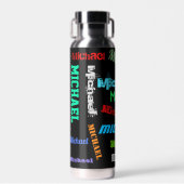 名前を繰り返すとおもしろいギフトが熱くなる ウォーターボトル (正面)