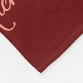 名前を置き換えるテンプレート濃い赤タイポグラフィ フリースブランケット (角)