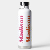 名前を色で繰り返す ウォーターボトル (右面)