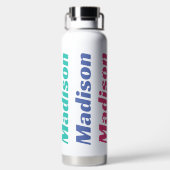 名前を色で繰り返す ウォーターボトル (背面)