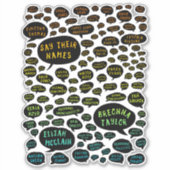 名前を虹のように言う シール (正面)