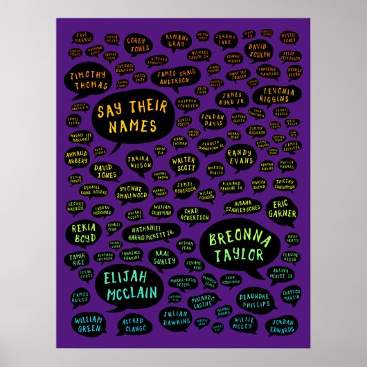 名前を虹のように言う ポスター (正面)