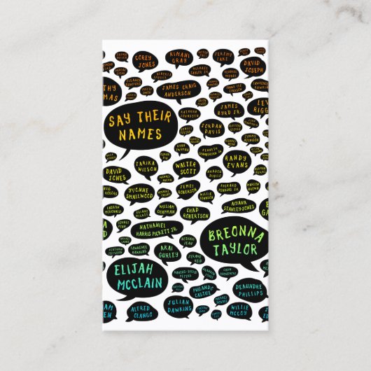 名前を虹のように言う 名刺 (正面)