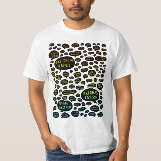 名前を虹のように言う Tシャツ (正面)