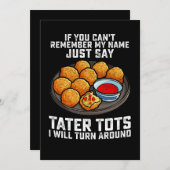 名前を覚えられないなら「テーター・トッツ」って言って 招待状 (正面/裏面)