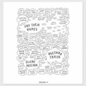 名前を言う シール (シート)