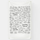 名前を言う 横断幕 (縦)