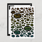 名前を言って レインボー ポストカード (正面/裏面)