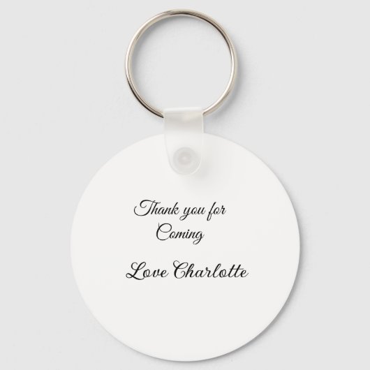 名前を追加してテキストメッセージを送ってくれてありがとう キーホルダー (正面)