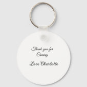 名前を追加してテキストメッセージを送ってくれてありがとう キーホルダー (裏面)