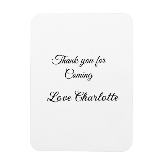 名前を追加してメッセージをありがとう マグネット (縦)