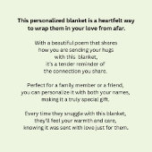 名前を追加し、この毛布をハグした文字を変更する フリースブランケット