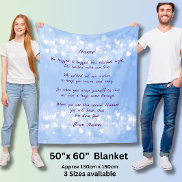 名前を追加し、この毛布をハグした文字を変更する フリースブランケット