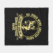 名前を追加し、すべての犬が同じ次に神がGSDを作った フリースブランケット (正面(横))