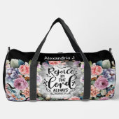 名前を追加し、常に主に喜ぶ ダッフルバッグ (正面)