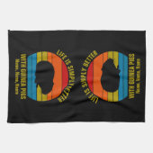 名前を追加すべての文字を変更し、生活より良いモルモット キッチンタオル (横)