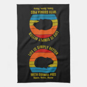 名前を追加すべての文字を変更し、生活より良いモルモット キッチンタオル (縦)