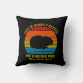 名前を追加すべての文字を変更し、生活より良いモルモット クッション (裏面)