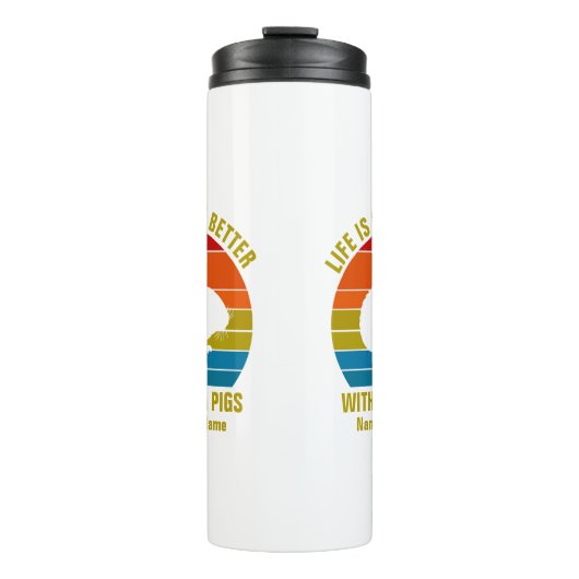 名前を追加すべての文字を変更し、生活より良いモルモット タンブラー (正面)