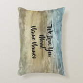 名前を追加すべての文字を編集We Love You Mom Blue Brown アクセントクッション (正面(垂直))