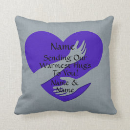 名前を追加すべての文字ハートを変更する クッション