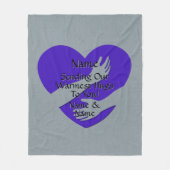 名前を追加すべての文字ハートを変更する フリースブランケット (正面)