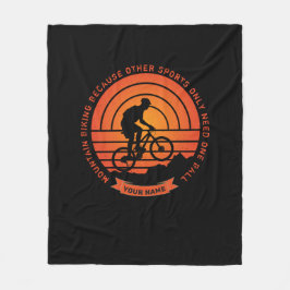 名前を追加すべての文字マウンテンバイク1ボールを変更 フリースブランケット