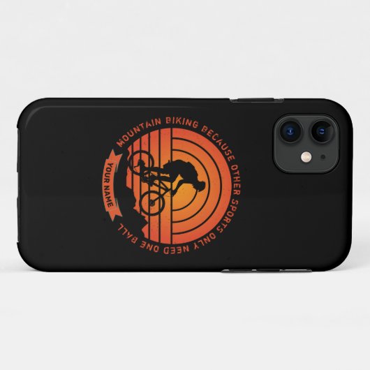 名前を追加すべての文字マウンテンバイク1ボールを変更 Case-Mate iPhoneケース (裏面(横))