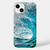 名前を追加するための大きな海波スプラッシュ Case-Mate iPhoneケース (裏面)