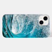 名前を追加するための大きな海波スプラッシュ Case-Mate iPhoneケース (裏面 (横))