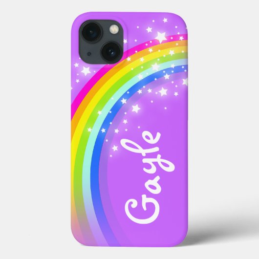 名前を追加するカラフルrainbow purple iphone case Case-Mate iPhoneケース (裏面)