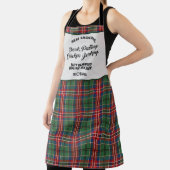 名前を追加するクランMacCullochタータンチェックプレイドパターン エプロン (インサイチュ)