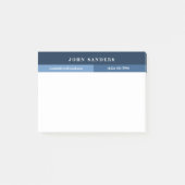 名前を追加するシンプルDark Blue ポストイット (正面)