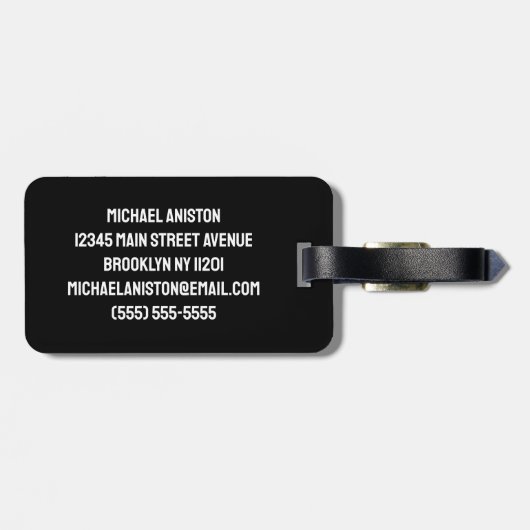 名前を追加するバスケットボールのパーソナライズされたヴィンテージ ラゲッジタグ (裏面横)