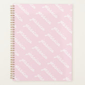 名前を追加するピンク色のアクセント記号 |パーソナライズされた | プランナー手帳 (正面)