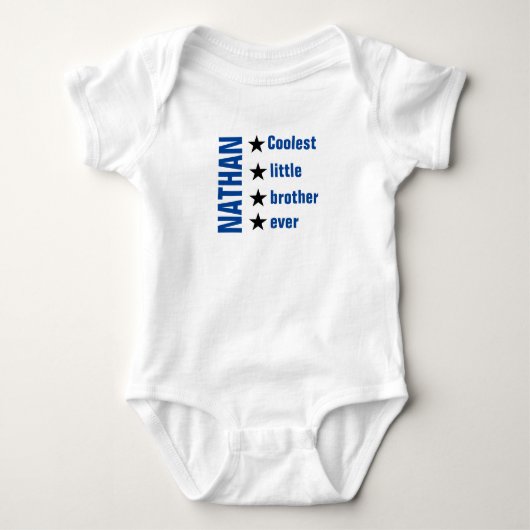 名前を追加するベビーJersey Bodysuit ベビーボディスーツ (正面)
