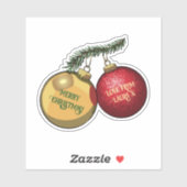 名前を追加するメリークリスマスツリーの装飾 シール (シート)