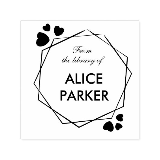 名前を追加するライブラリから セルフインキングスタンプ (デザイン)