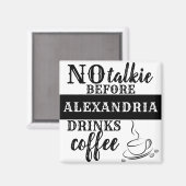 名前を追加する前にトーキーなしDRINKS coffee マグネット (正面/裏面)